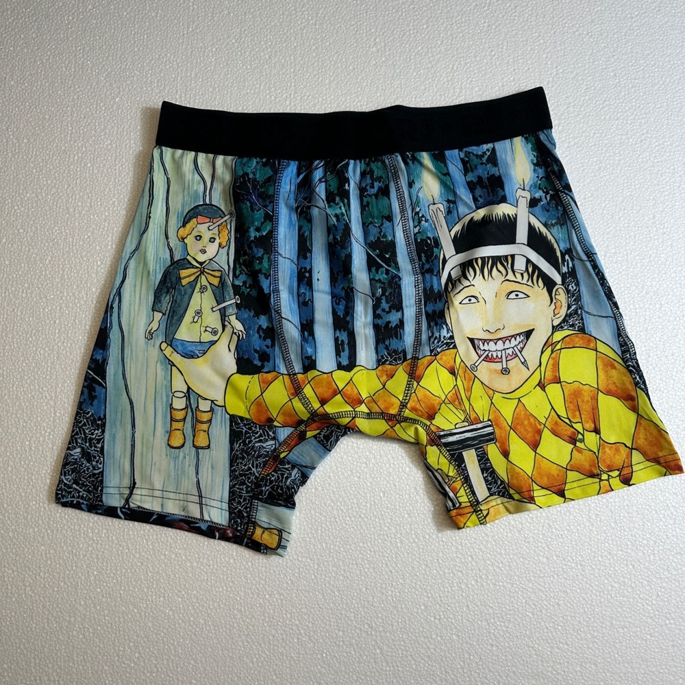 Junji Ito Collection Mens Boxer Briefs‎ Creepy Manga Horror Forest Doll Print L